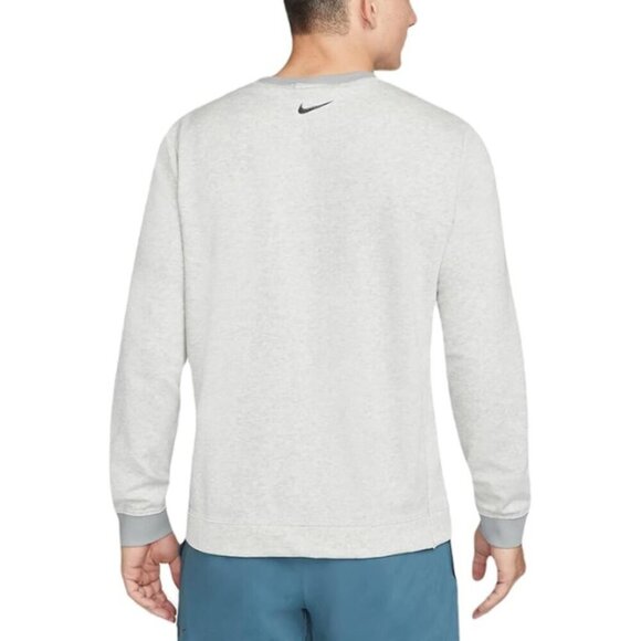 Nike Yoga Therma-Fit Long Sleeve Shirt Gray Crew Neck Men's Active Size‎ Large - Picture 2 of 14